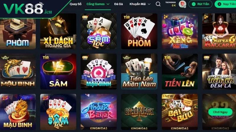 Game Bài VK88 - Lối Chơi Đỉnh Cao Cùng Phần Thưởng Hấp Dẫn Hệ thống luôn được cải tiến