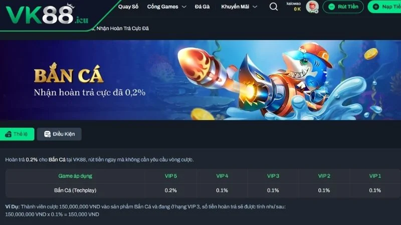 Bắn Cá VK88 - Địa Chỉ Săn Cá Trực Tuyến Đổi Thưởng Bất Ngờ Người chơi nhận được gì khi tham gia bắn cá VK88